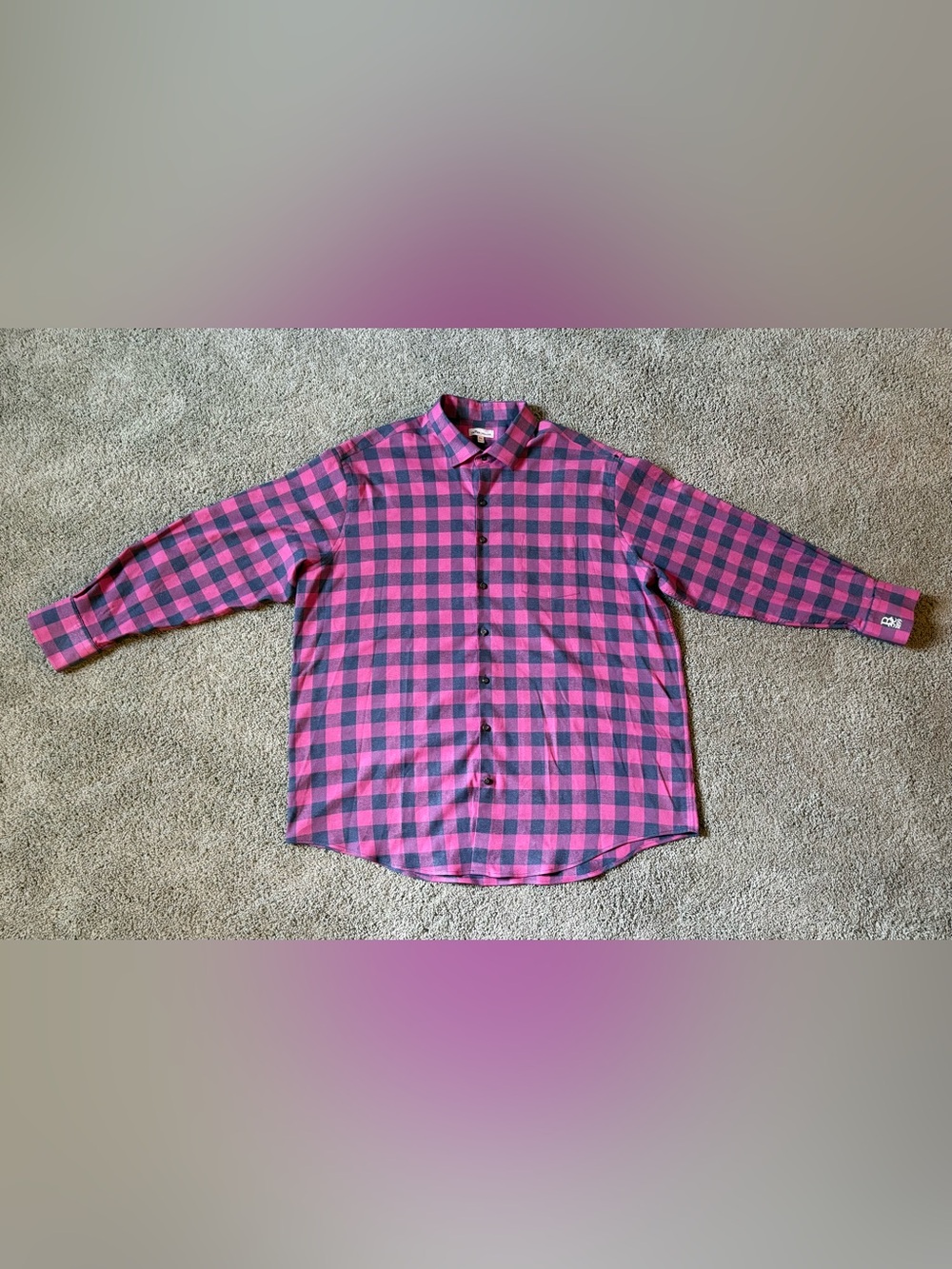 Peter Millar Jasper Buffalo Plaid Performance Flannel Button Down Shirt Size XXL